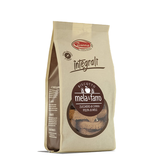 Biscotti Farro E Mela Integrali 300g CAVANNA T01, Buonappetito