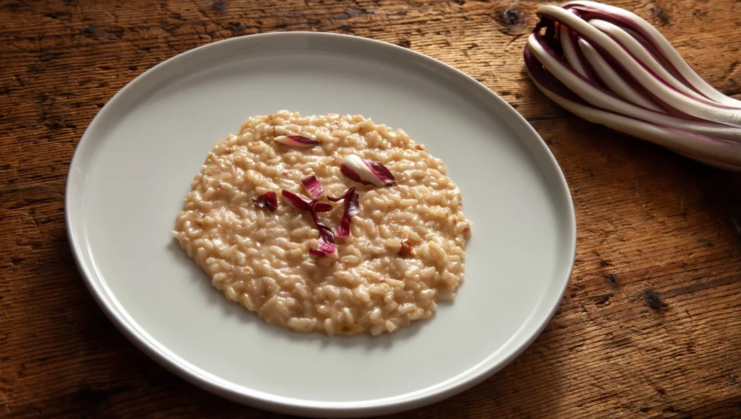 Risotto al radicchio di vialone nano semintegrale