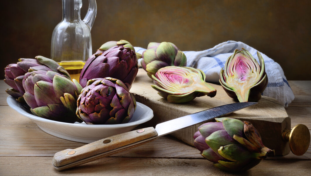 carciofi con tagliere